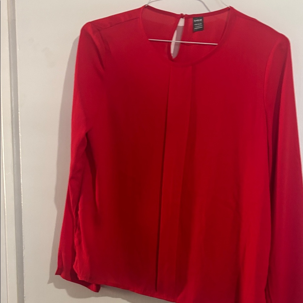 SHEIN Bold Red Blouse